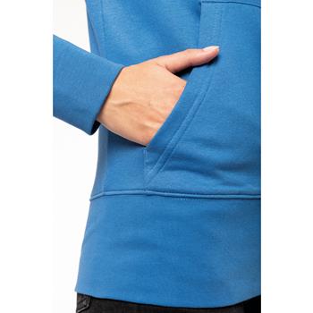 Sudadera con capucha y cremallera ecorresponsable mujer