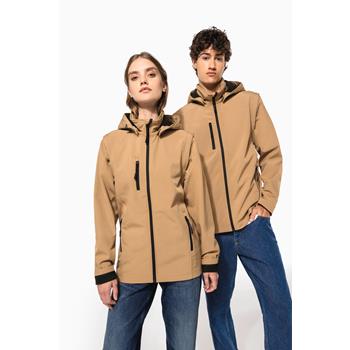 Chaquetas softshell 3 capas con capucha y mangas extraíbles unisex