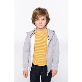 Sudadera capucha y cremallera niños