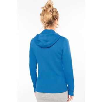 Sudadera con capucha y cremallera de mujer