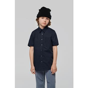 Camisa popelina manga corta niños