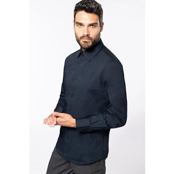 Camisa strech manga larga hombre