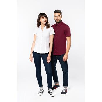 Camisa stretch manga corta mujer