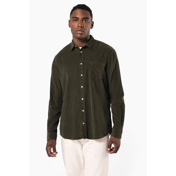 Camisa de pana manga larga hombre