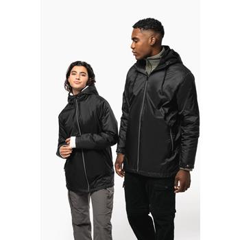 Chaqueta con capucha y forro de micropolar - unisex