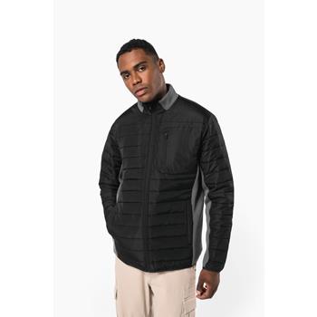 Chaqueta bimaterial hombre