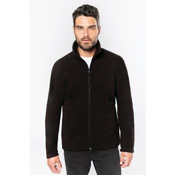 Chaqueta micropolar con cremallera y mangas raglán hombre