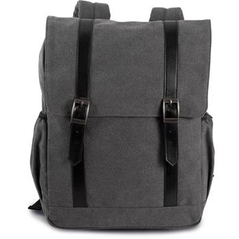 Mochila de tejido canvas con solapa