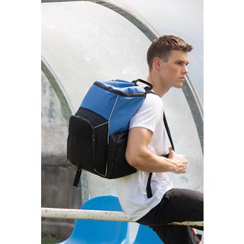 Mochila de deporte con portaobjetos confeccionada en material reciclado