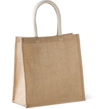 Bolsa estilo tote de tela de yute, modelo grande