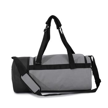 Bolsa de deporte cilíndrica con compartimento separado para calzado