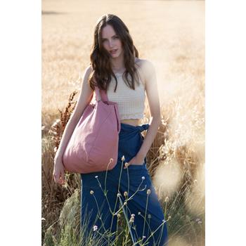 Bolsa shopper de algodón efecto lavado