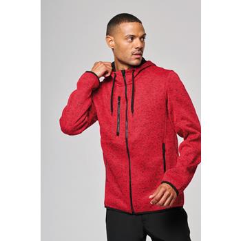 Chaqueta jaspeada con capucha hombre