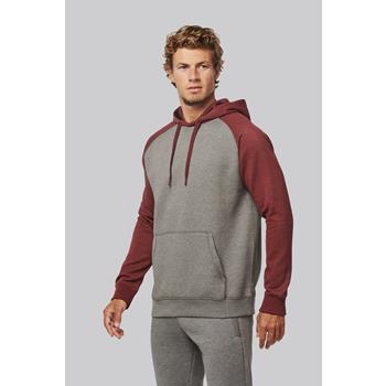 Sudadera bicolor con capucha adulto