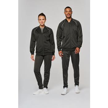 Chaqueta de deporte con cremallera y ribete - unisex