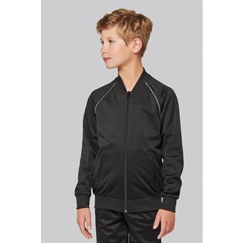 Chaqueta de chándal con cremallera y ribete niños