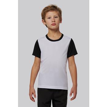 Camiseta multideporte bicolor infantil de manga corta