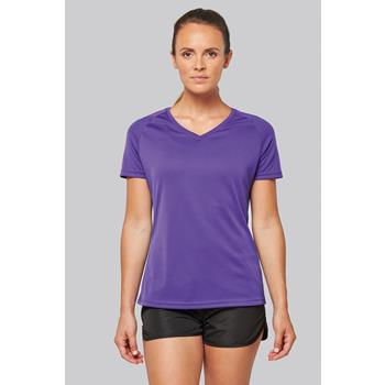 Camiseta de deporte cuello de pico mujer