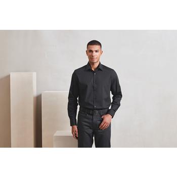 Camisa popelina recyclight manga larga hombre
