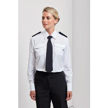 Camisa piloto manga larga mujer