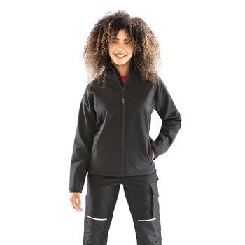 Chaqueta softshell reciclada de 3 capas con capucha mujer<br/>