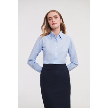 Camisa oxford manga larga mujer