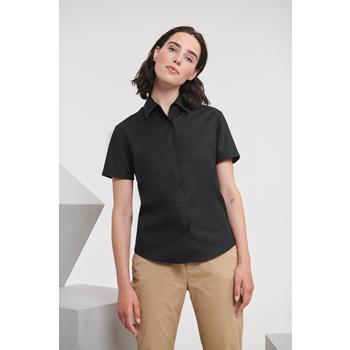 Camisa oxford manga corta mujer