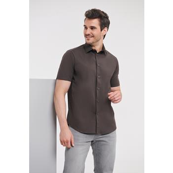 Camisa ajustada manga corta hombre