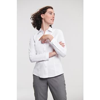 Camisa espiga manga larga mujer