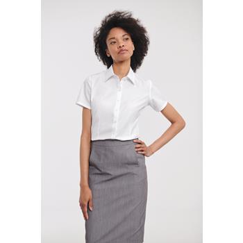 Camisa espiga manga corta mujer