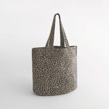 Bolsa de lona con estampado de leopardo