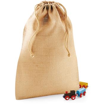 Bolsa de yute con cordones