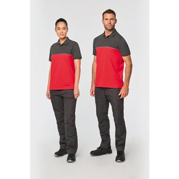 Polo bicolor ecorresponsable manga corta - unisex