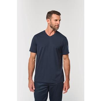 Camiseta ecorresponsable antibacteriana cuello de pico hombre