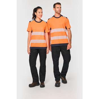 Camiseta de seguridad reciclada manga corta unisex
