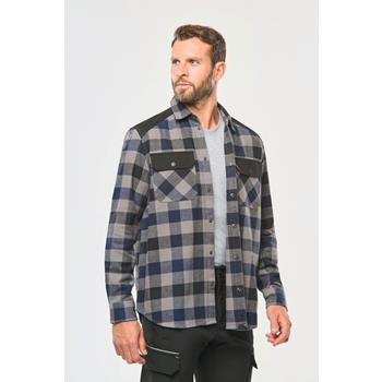 Sobrecamisa a cuadros con bolsillos