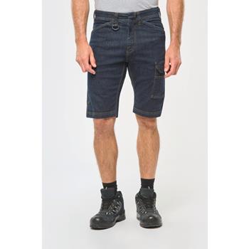 Bermuda denim multibolsillos hombre