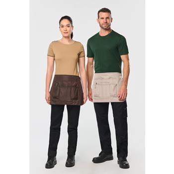 Delantal corto ecorresponsable para jardinería - unisex