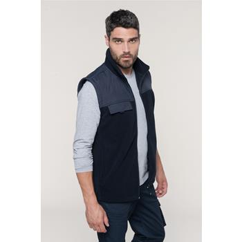 Chaqueta polar con mangas amovibles hombre