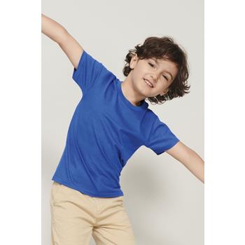 Camiseta niño ajustada de punto liso y cuello redondo "Pioneer"