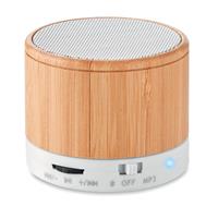 Altavoz bambú inalámbrico Round bamboo
