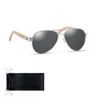Gafas de sol de bambú en bolsa Honiara