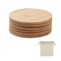 Juego de 6 posavasos de bambú Bayin set