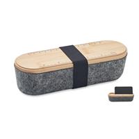 Estuche fieltro RPET con tapa Mile