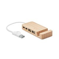 HUB USB de 4 puertos de bambú Hubstand