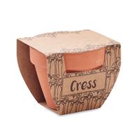 Maceta con semillas de berro Cress pot