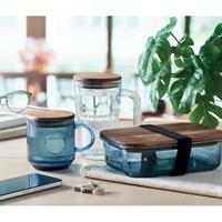 Taza de vidrio acanalado 300ml Vitrio mug