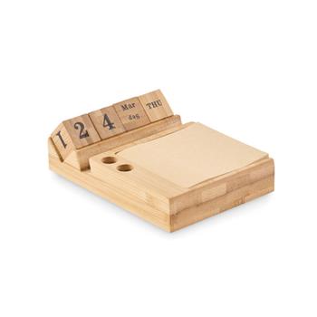 Calendario sobremesa de bambú Bootop
