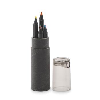 Estuche con 6 lápices de color Negro