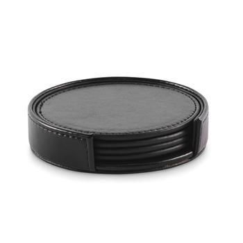 Juego de 4 posavasos de PU Posa set